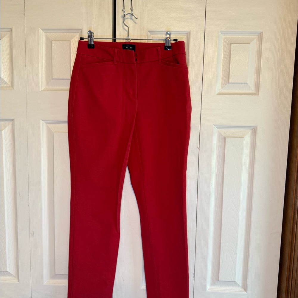 White House, Black market Red Slim Fit Trousers